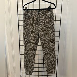High Rise Skinny Leopard Jeans
